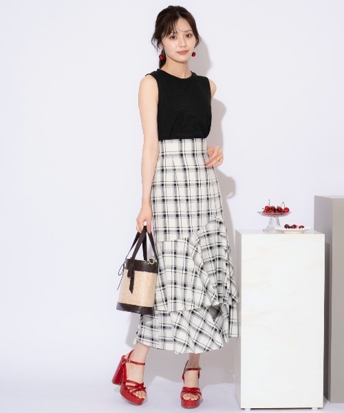 WILLSELECTION（ウィルセレクション）の「ティアードヘムマーメイドスカート（スカート・レディース・ネイビー/ホワイト系その他6/ブラウン系その他5・FREE）」の20枚目の写真