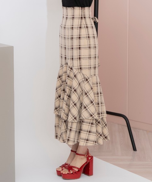 WILLSELECTION（ウィルセレクション）の「ティアードヘムマーメイドスカート（スカート・レディース・ホワイト/ブラウン/ネイビー・FREE）」の21枚目の写真