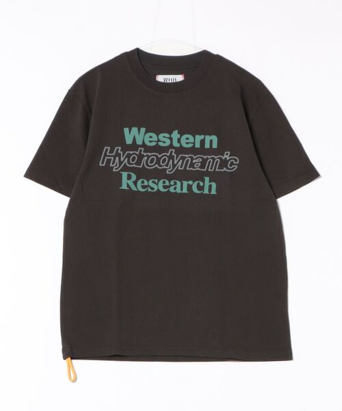 WESTERN HYDRODYNAMIC RESEARCH(ウェスタンハイドロダイナミックリサーチ)の「【Western Hydrodynamic Research/ウェスタン ハイドロダイナミック リサーチ】WAVE RUNNERS/S TEE バックプリント ブランドロゴ Tシャツ(Tシャツ/カットソー・メンズ・ホワイト/ブラック・MEDIUM/SMALL/X-LARGE/LARGE)」の4枚目の写真
