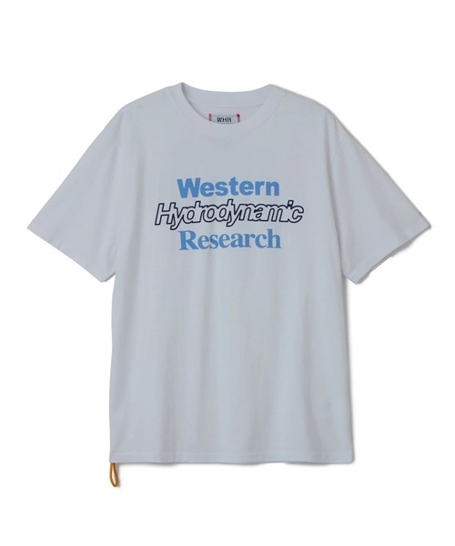 WESTERN HYDRODYNAMIC RESEARCH(ウェスタンハイドロダイナミックリサーチ)の「【Western Hydrodynamic Research/ウェスタン ハイドロダイナミック リサーチ】WAVE RUNNERS/S TEE バックプリント ブランドロゴ Tシャツ(Tシャツ/カットソー・メンズ・ホワイト/ブラック・MEDIUM/SMALL/X-LARGE/LARGE)」の3枚目の写真
