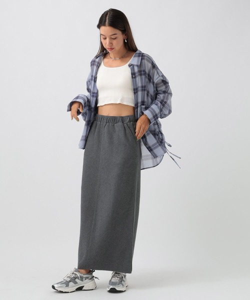 BAYFLOW（ベイフロー）の「[秋口まで着られる]シアーチェックシャーリングシャツ（シャツ/ブラウス・レディース・オフホワイト/ライトイエロー/ライトブルー・FREE）」の11枚目の写真