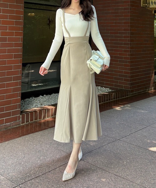 ROYAL PARTY（ロイヤルパーティー）の「美シルエットマーメイドスカート（スカート・レディース・ブラック/アイボリー・マルチサイズ）」の4枚目の写真