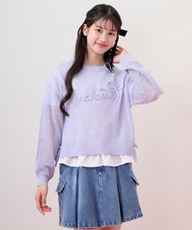 mezzo piano Junior（メゾピアノジュニア）の「【接触冷感】ラメメッシュニット＆ペプラムTシャツセット（アンサンブル）」