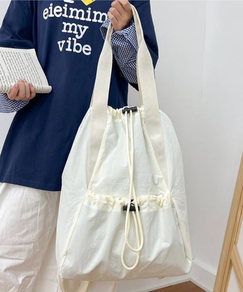 VIBGYOR（ヴィブジョー）の「FReePLACe/2way仕様 リュックサック ショルダーバッグ X12592（ショルダーバッグ・レディース・ホワイト/ブラック・FREE）」の3枚目の写真