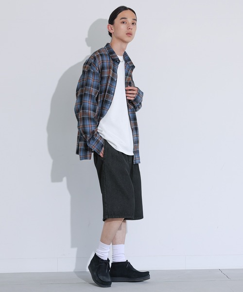 MDR（エムディアール）の「デニムワイドハーフパンツ【セットアップ対応】（デニムパンツ・メンズ・ネイビー/ブラック・L/M）」の16枚目の写真