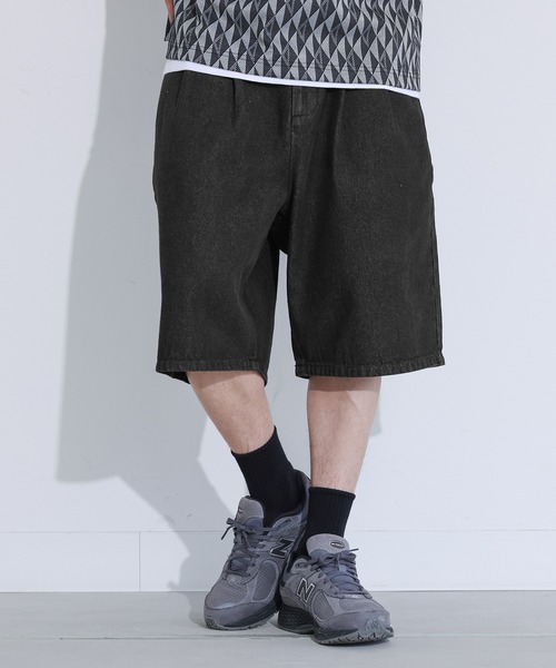 MDR（エムディアール）の「デニムワイドハーフパンツ【セットアップ対応】（デニムパンツ・メンズ・ネイビー/ブラック・L/M）」の9枚目の写真