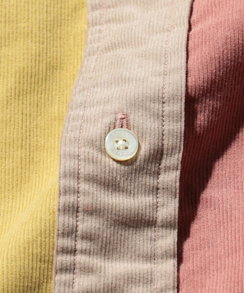 コーデュロイ パネル ボタンダウン シャツ①（シャツ/ブラウス