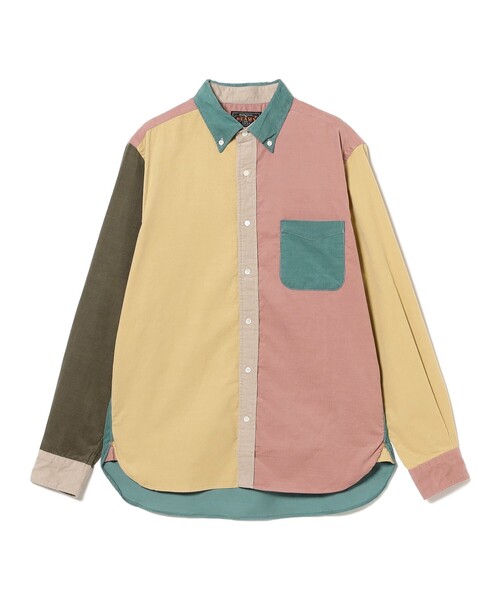 コーデュロイ パネル ボタンダウン シャツ①（シャツ/ブラウス