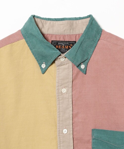 BEAMS PLUS（ビームスプラス）の「コーデュロイ パネル ボタンダウン シャツ①（シャツ/ブラウス・メンズ・グリーン・SMALL/X-LARGE/LARGE/MEDIUM）」の10枚目の写真