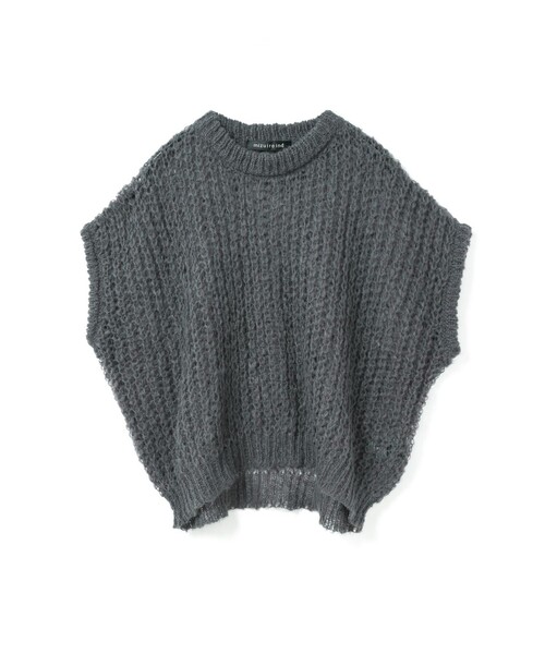 mizuiroind（ミズイロインド）の「mizuiro ind ヘアリーコクーンワイドベスト（ベスト・レディース・ブラウン/ライトグレー/ブラック/チャコールグレー・FREE）」の3枚目の写真