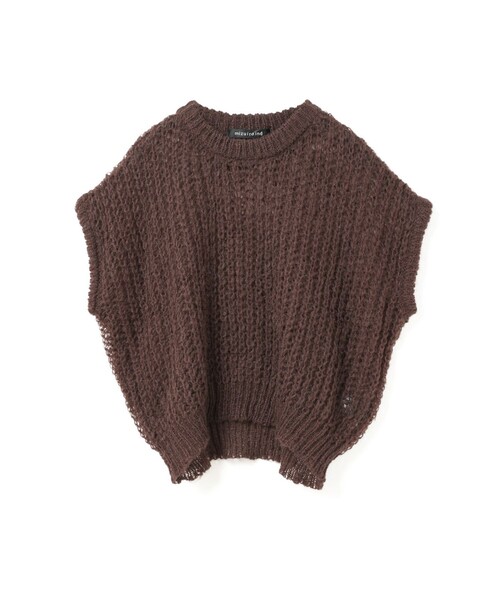 mizuiroind（ミズイロインド）の「mizuiro ind ヘアリーコクーンワイドベスト（ベスト・レディース・ブラウン/ライトグレー/ブラック/チャコールグレー・FREE）」の7枚目の写真