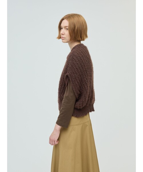 mizuiroind（ミズイロインド）の「mizuiro ind ヘアリーコクーンワイドベスト（ベスト・レディース・ブラウン/ライトグレー/ブラック/チャコールグレー・FREE）」の17枚目の写真