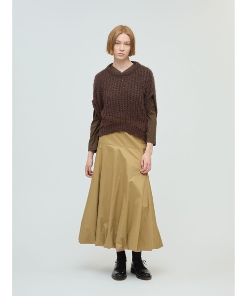 mizuiroind（ミズイロインド）の「mizuiro ind ヘアリーコクーンワイドベスト（ベスト・レディース・ブラウン/ライトグレー/ブラック/チャコールグレー・FREE）」の19枚目の写真