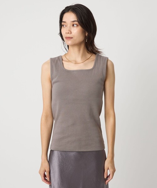 soerte　トリコットピケプリーツタンクトップ　2 soerte タンクトップ TRICOT PIQUE SLEEVELESS PLEATS TANKTOPS