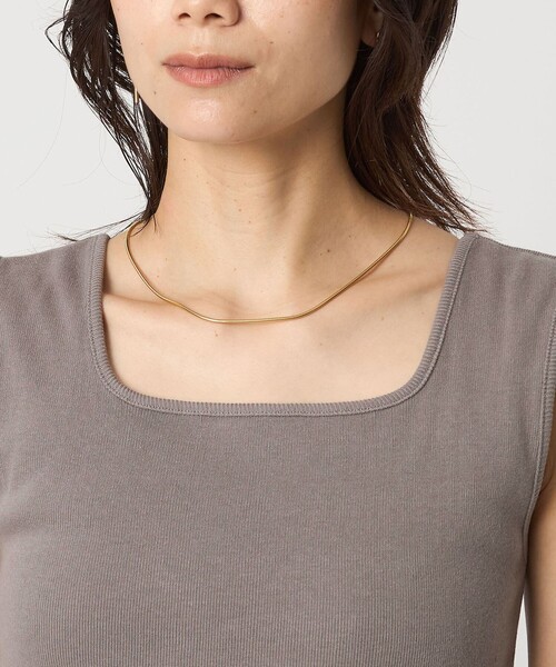 green label relaxing（グリーンレーベルリラクシング）の「デコルテ フライス タンクトップ 2（タンクトップ・レディース・ブラック/モカ/オフホワイト・FREE）」の15枚目の写真