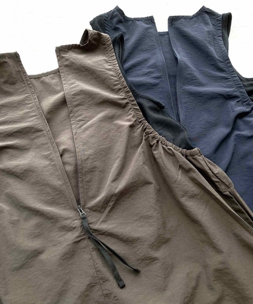 Q（キュー）の「リブ付きワンピース（ワンピース・レディース・チャコールグレー/ブルー・MEDIUM）」の9枚目の写真