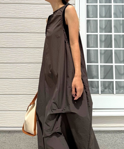 Q（キュー）の「リブ付きワンピース（ワンピース・レディース・チャコールグレー/ブルー・MEDIUM）」の11枚目の写真