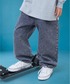 devirock（デビロック）の「ストレッチデニム ルーズタックパンツ（デニムパンツ・140cm）」