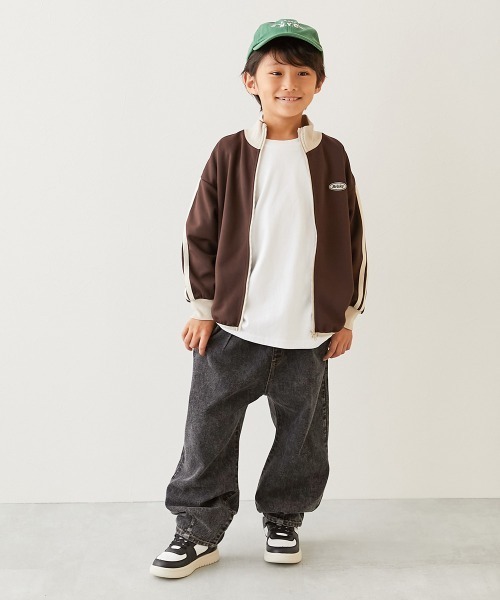 devirock(デビロック)の「ストレッチデニム ルーズタックパンツ(デニムパンツ・キッズ・ブラック系/ブルー系/ネイビー系/ネイビー系2・100cm/110cm/120cm/130cm/140cm/150cm/160cm)」の5枚目の写真