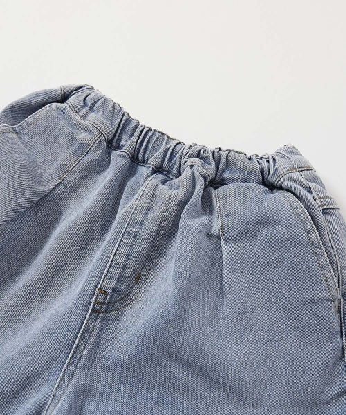 devirock(デビロック)の「ストレッチデニム ルーズタックパンツ(デニムパンツ・キッズ・ブラック系/ブルー系/ネイビー系/ネイビー系2・100cm/110cm/120cm/130cm/140cm/150cm/160cm)」の9枚目の写真