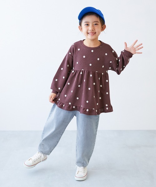devirock(デビロック)の「ストレッチデニム ルーズタックパンツ(デニムパンツ・キッズ・ブラック系/ブルー系/ネイビー系/ネイビー系2/ブラック系2・100cm/110cm/120cm/130cm/140cm/150cm/160cm)」の18枚目の写真