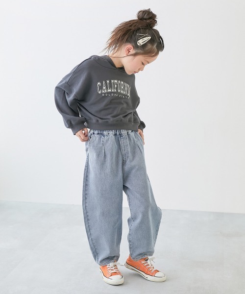 devirock(デビロック)の「ストレッチデニム ルーズタックパンツ(デニムパンツ・キッズ・ブラック系/ブルー系/ネイビー系/ネイビー系2/ブラック系2・100cm/110cm/120cm/130cm/140cm/150cm/160cm)」の19枚目の写真
