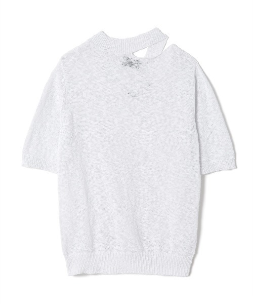 soduk（スドーク）の「new "V" knit top（Tシャツ/カットソー・レディース・ブラック/パープル/ホワイト・ONE SIZE）」の11枚目の写真