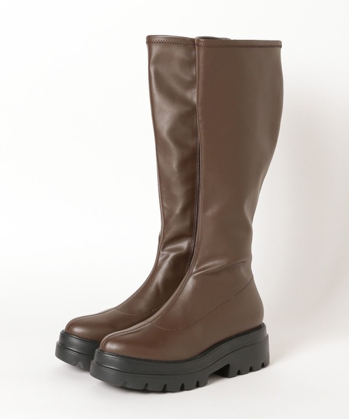 LOWRYS FARM（ローリーズファーム）の「ストレッチインヒールロングブーツ  581671（ブーツ・レディース・ブラック/ブラウン・MEDIUM/LARGE）」の10枚目の写真