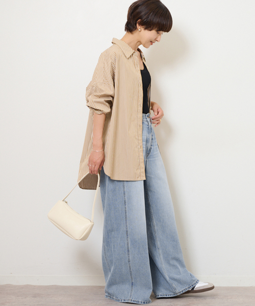 JOURNAL STANDARD relume(ジャーナルスタンダード レリューム)の「サイドタックバギーデニム(デニムパンツ・レディース・サックスブルー・36/38)」の3枚目の写真