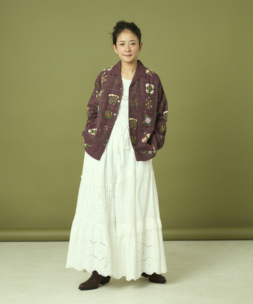 セール】Freada/フリーダ パッチワーク 花刺繍 ロングスリーブ