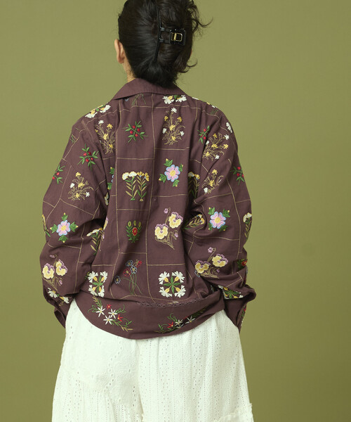 セール】Freada/フリーダ パッチワーク 花刺繍 ロングスリーブ