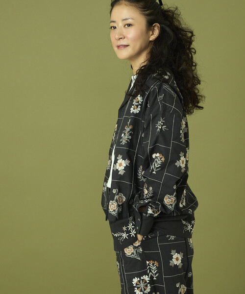 Freada パッチワーク花刺繍シャツ セール】Freada/フリーダ パッチワーク 花刺繍 ロングスリーブ