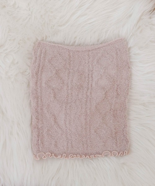 emesuelee（エメスーリー）の「シャギー編み柄腹巻き（その他ルームウェア・レディース・グリーン/ピンク/ブラウン・フリー）」の3枚目の写真