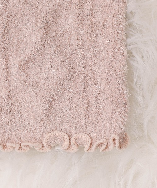 emesuelee（エメスーリー）の「シャギー編み柄腹巻き（その他ルームウェア・レディース・グリーン/ピンク/ブラウン・フリー）」の7枚目の写真