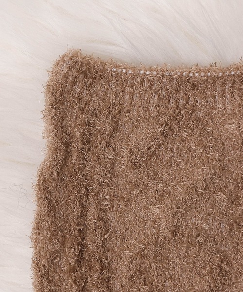 emesuelee（エメスーリー）の「シャギー編み柄腹巻き（その他ルームウェア・レディース・グリーン/ピンク/ブラウン・フリー）」の14枚目の写真