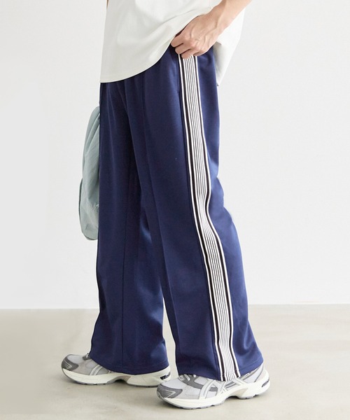 coca（coca）（コカ）の「コットンタッチダンボールニットトラックパンツ（その他パンツ・メンズ・ネイビー/ブラック・XL/M/L）」の2枚目の写真