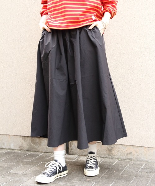 ORCIVAL（オーシバル）の「ORCIVAL/オーシバル　ウエストギャザースカート　WAIST GATHERED SKIRT　OR-F0068 SSB（スカート・レディース・ブラック・1）」の3枚目の写真