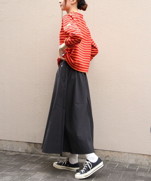 ORCIVAL（オーシバル）の「ORCIVAL/オーシバル　ウエストギャザースカート　WAIST GATHERED SKIRT　OR-F0068 SSB（スカート・レディース・ブラック・1）」の6枚目の写真