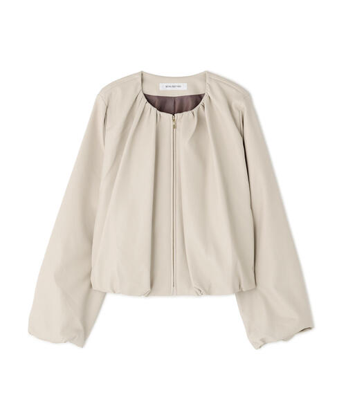 セール】◇フェイクレザーギャザーブルゾン（ブルゾン）｜NATURAL