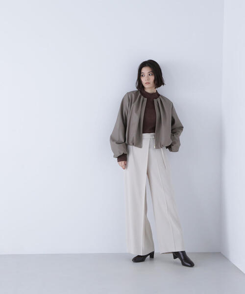 グレースコンチネンタル フェイクレザーギャザーブルゾン グレースコンチネンタル フェイクレザーギャザーブルゾン グレース