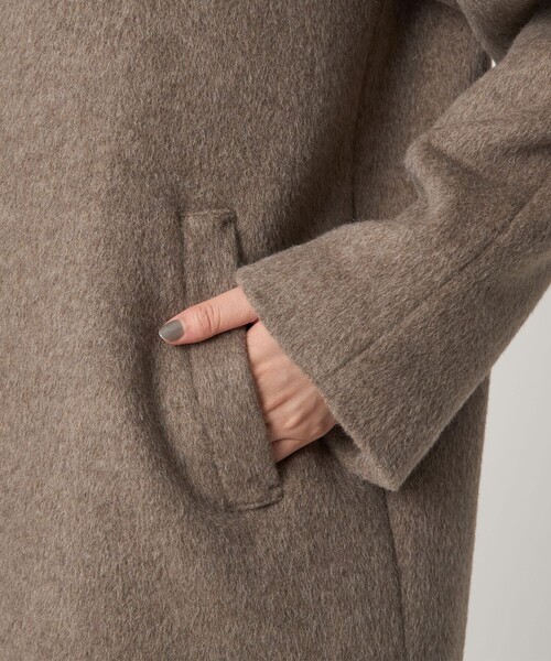 セール】［size SHORTあり］アンゴラビーバー ノーカラー ミドル