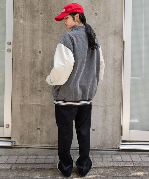 WEGO（ウィゴー）の「WEGO/デニムスタジャン（デニムジャケット・メンズ・ブラック系3/スカイブルー・MEDIUM/LARGE）」の12枚目の写真