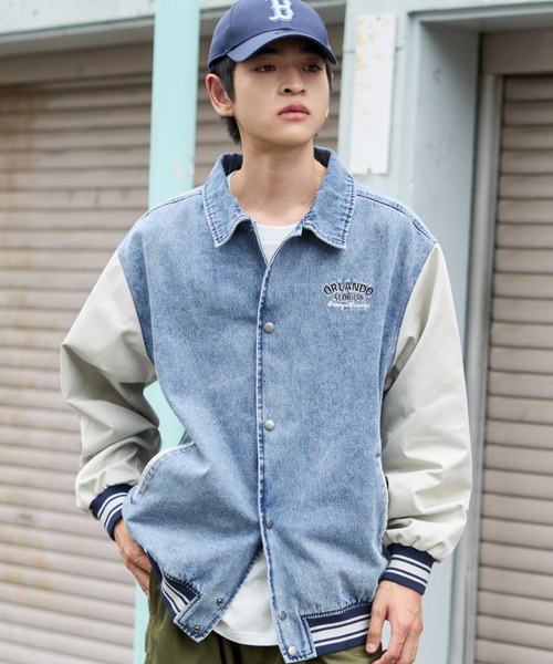 WEGO（ウィゴー）の「WEGO/デニムスタジャン（デニムジャケット・メンズ・ブラック系3/スカイブルー・MEDIUM/LARGE）」の14枚目の写真