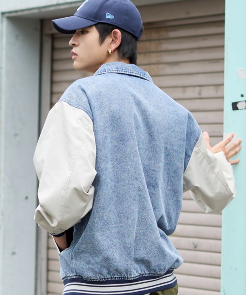 WEGO（ウィゴー）の「WEGO/デニムスタジャン（デニムジャケット・メンズ・ブラック系3/スカイブルー・MEDIUM/LARGE）」の17枚目の写真