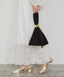 forksy.（フォルクシー）の「【forksy.】【オケージョン対応】ベロア/フォウスウェード ワンハンドルバッグ（ハンドバッグ）」