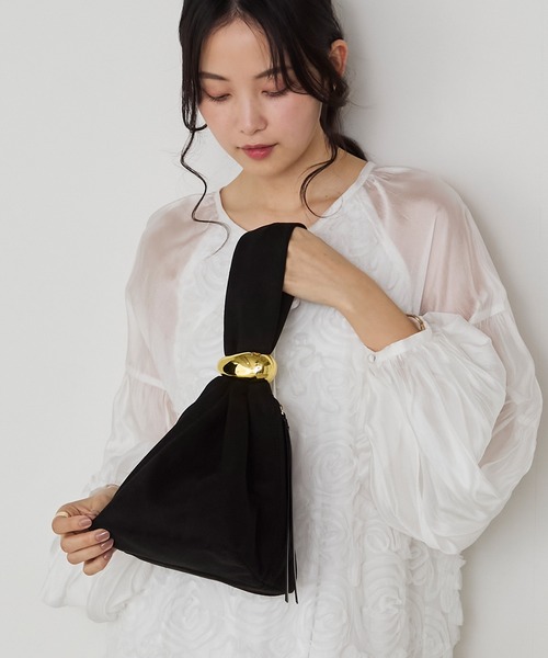 forksy.(フォルクシー)の「【forksy.】【オケージョン対応】ベロア/フォウスウェード ワンハンドルバッグ(ハンドバッグ・レディース・ブラック/グレー/ボルドー/ブラウン/ブラック系/アイボリー・FREE)」の19枚目の写真