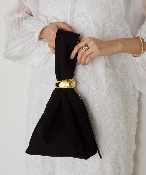 forksy.(フォルクシー)の「【forksy.】【オケージョン対応】ベロア/フォウスウェード ワンハンドルバッグ(ハンドバッグ・レディース・ブラック/グレー/ボルドー/ブラウン/ブラック系/アイボリー・FREE)」の20枚目の写真