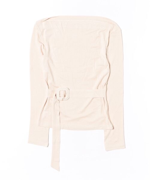 Lace Ladies(レースレディース)の「ドレープ ワンショルダー ベルト付き 長袖 トップス(Tシャツ/カットソー・レディース・ブラウン/ブラック/アイボリー・FREE)」の13枚目の写真