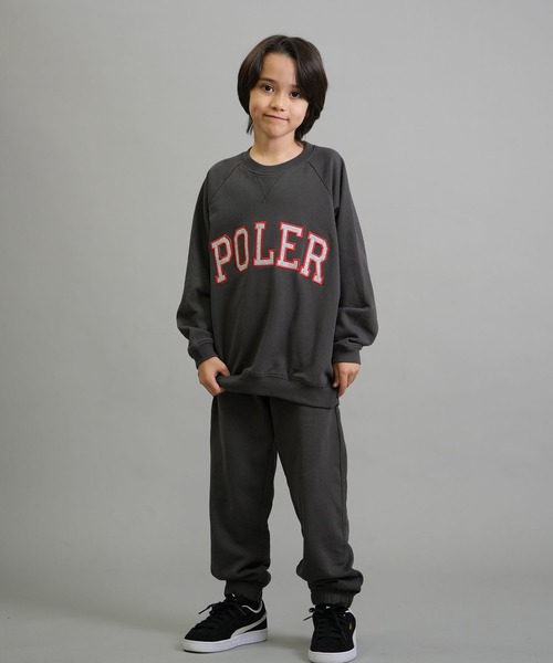 POLeR(ポーラー)の「POLER/ポーラー KIDS SWEAT PANTS キッズ ロンパン スウェットパンツ 259MCV0040(その他パンツ・キッズ・オートミール/チャコール・160cm/150cm/140cm/130cm)」の4枚目の写真