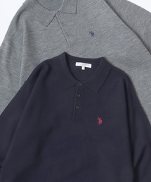 U.S. POLO ASSN./ユーエスポロアッスン オーバーサイズ ハイゲージニット ロゴ ワンポイント刺繍 ポロ セーター/レディース メンズ